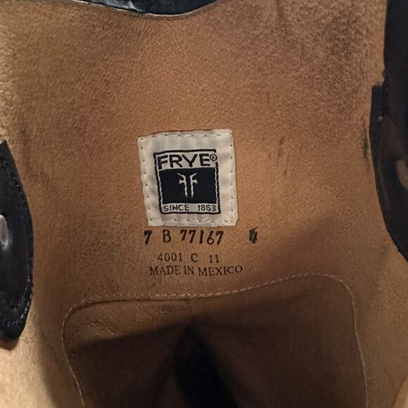 Frye Black Leather Melissa Button Tall Black Leather Riding Boots Womens US 7 - Picture 6 of 6